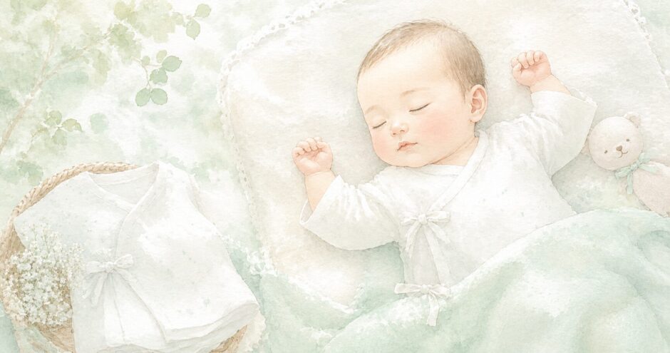 新生児から使えるコンビ肌着のイメージイラスト