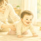 ハイハイする赤ちゃんのイラスト