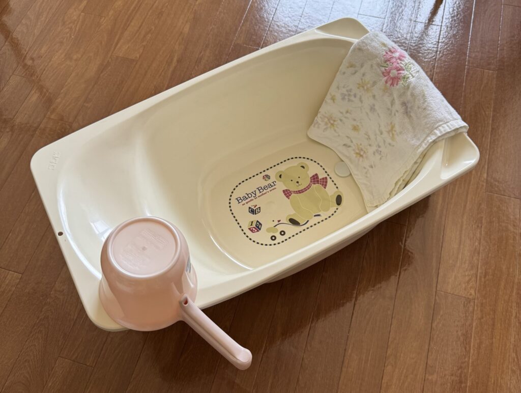 沐浴で使用しているベビーバス。