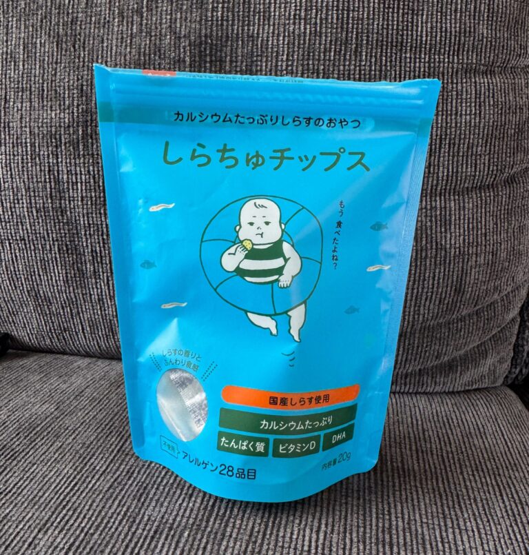 しらちゅチップスのパッケージ表面